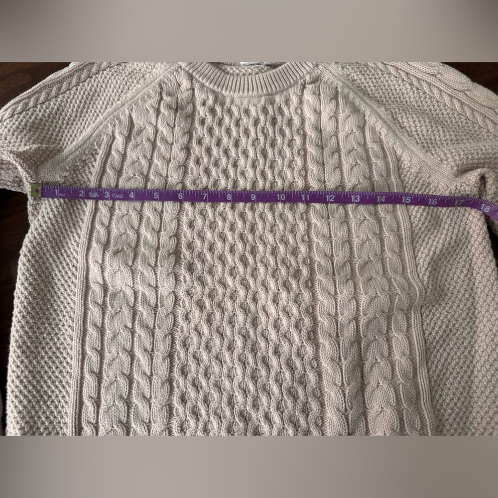 GAP 100% Cotton Light Pink Cable Knit Sweater Size M - Picture 13 of 14